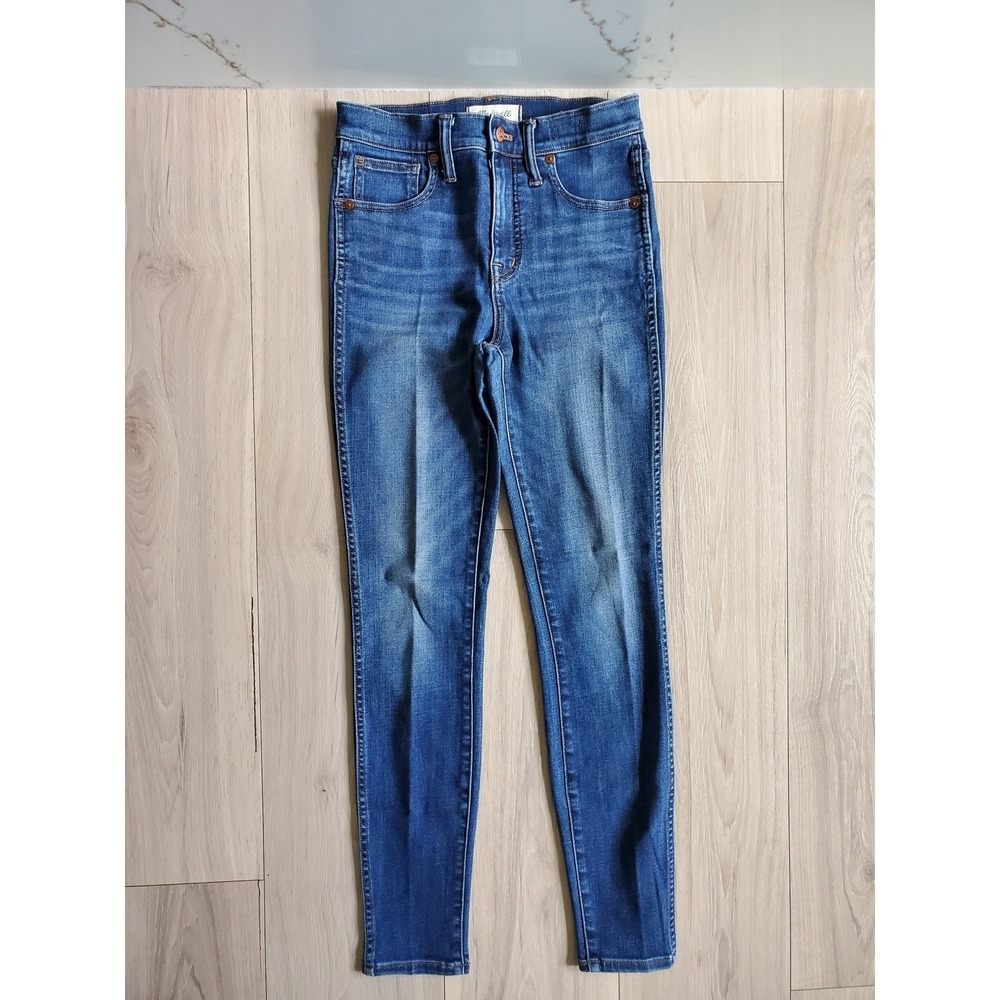 Madewell Jeans Womens 25 Blue 10" High Rise‎ Skinny Medium Wash Premium Denim